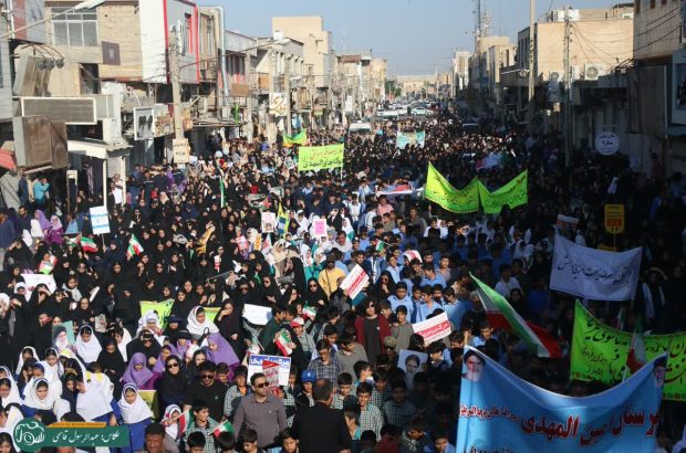 گزارش تصویری  مراسم راهپیمایی روز ۱۳ آبان در خورموج