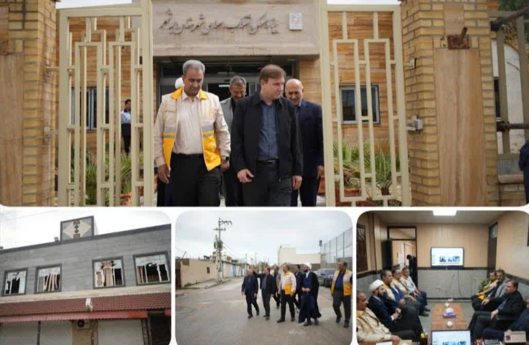 بازدید استاندار بوشهر از واحدهای آسیب‌دیده از جنگ تحمیلی و تأکید بر تسریع ارزیابی خسارت‌ها
